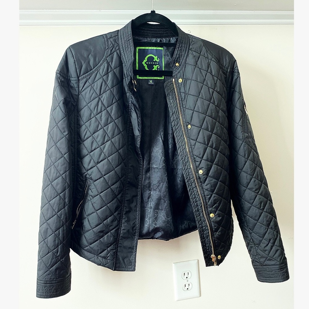 NWOT C. Wonder Black Quilted Coat